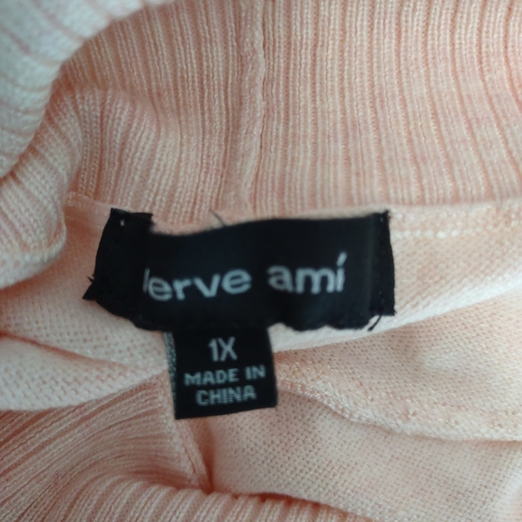 Verve Ami Size 1X Light Pink Knit Pullover Sweater - Picture 7 of 8